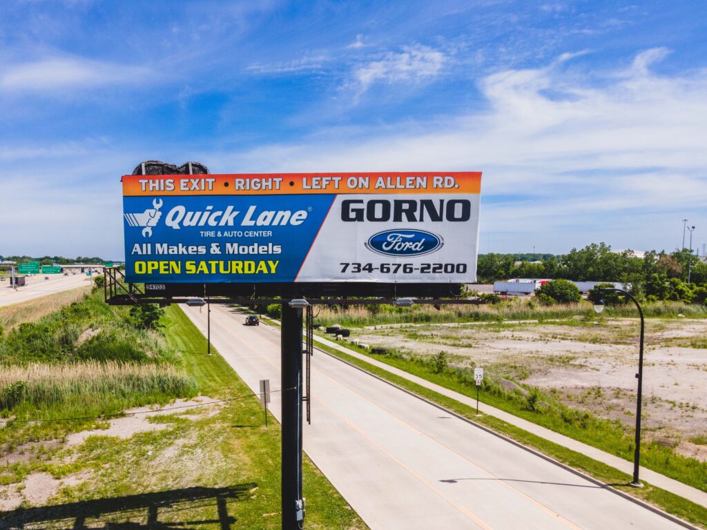 Adams Outdoor and TDO Advertising billboard in Detroit market showcasing out-of-home advertising reach